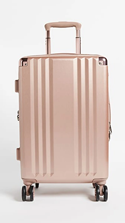 Shop Calpak Ambeur Carry On Suitcase In Rose Gold