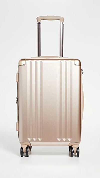Shop Calpak Ambeur Carry On Suitcase In Yellow Gold
