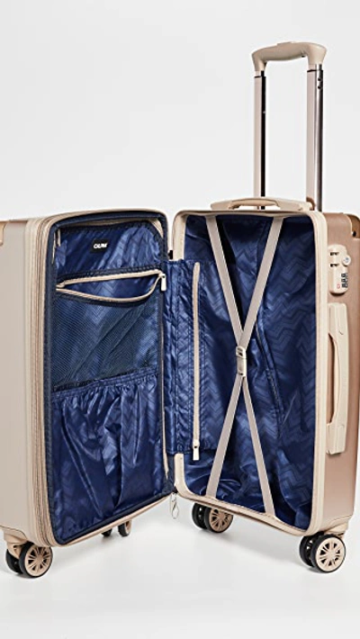 Shop Calpak Ambeur Carry On Suitcase In Yellow Gold