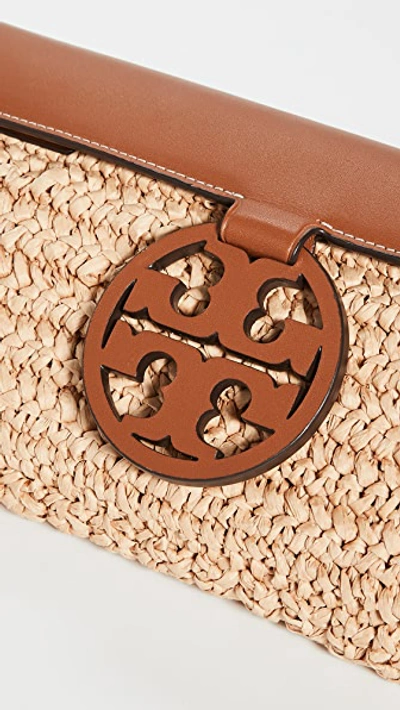 Shop Tory Burch Miller Straw Clutch In Natural