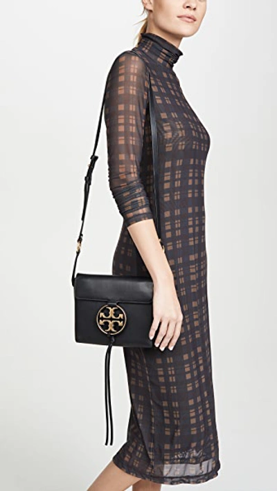 Shop Tory Burch Miller Metal Crossbody Bag In Black