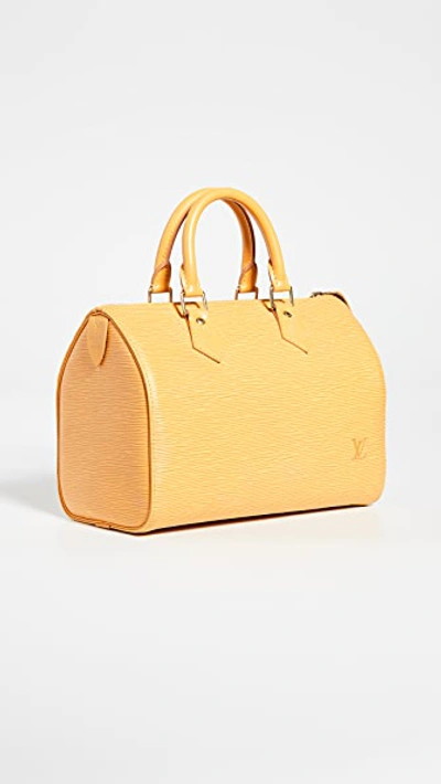 Pre-owned Louis Vuitton Epi Speedy 25 Bag In Yellow