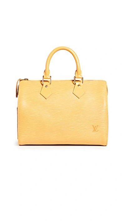 Pre-owned Louis Vuitton Epi Speedy 25 Bag In Yellow