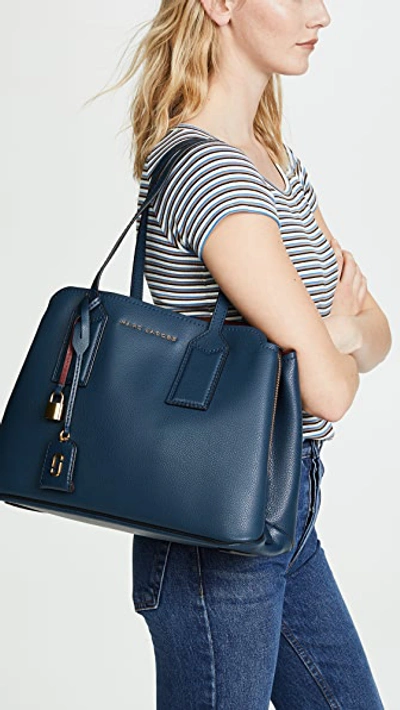 Shop Marc Jacobs Editor Tote In Blue Sea