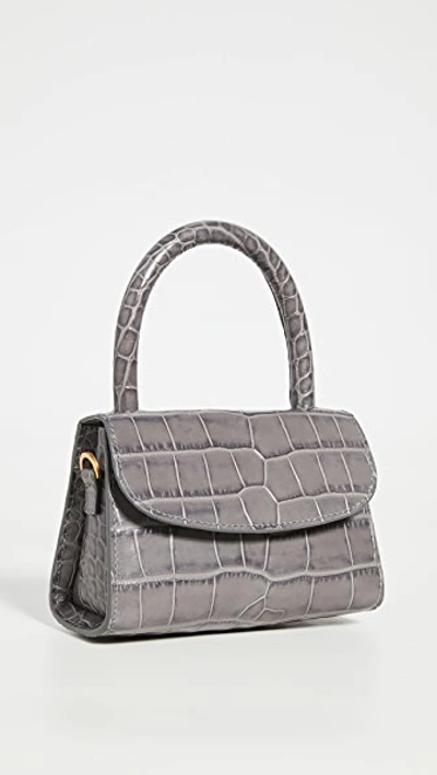 Mini Black Croco Embossed Leather - BY FAR