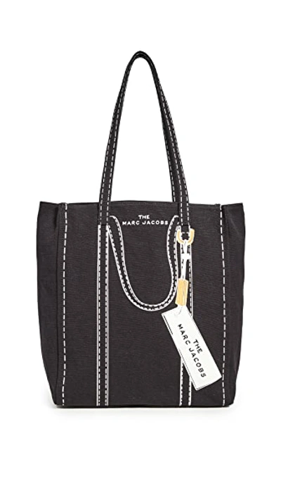 Shop The Marc Jacobs Trompe L'oeil Tag 31 Tote Bag In Black Multi