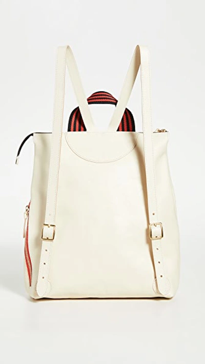 Shop Clare V Remi Backpack In White Rustic
