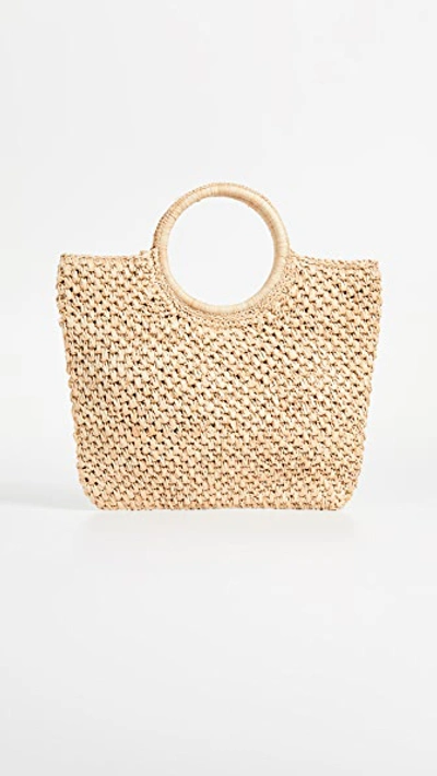 Shop Hat Attack Small Round Handle Bag In Natural