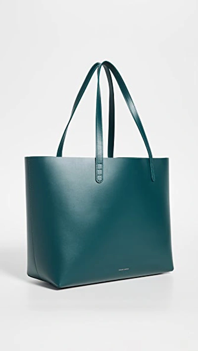 Shop Mansur Gavriel Large Tote In Midnight Blue