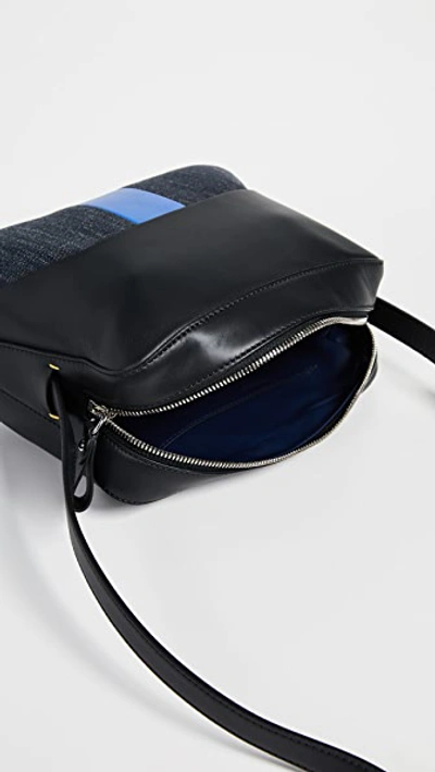 Shop Tibi Garcon Bag In Navy/blue Multi