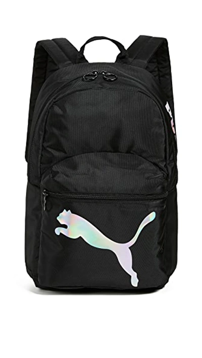 Shop Puma Essential Backpack In Black/white