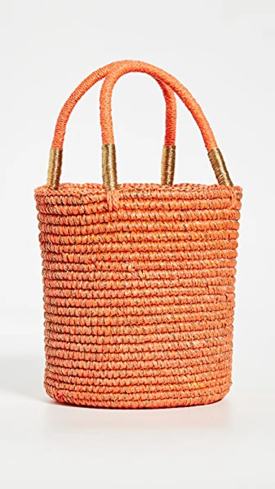 Shop Sensi Studio Baby Tote Bag In Orange/gold