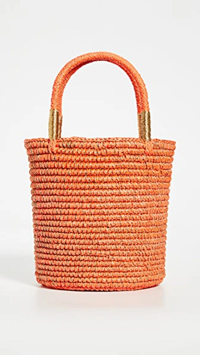 Shop Sensi Studio Baby Tote Bag In Orange/gold