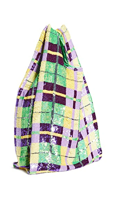 Shop Ashish Classic Sequin Shopper Bag In Sour Apple