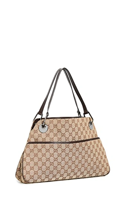 Pre-owned Gucci Brown Canvas Eclipse Tote