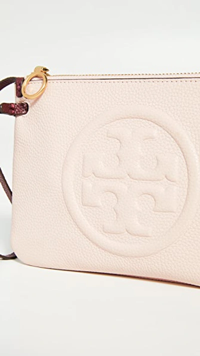 Shop Tory Burch Perry Bombe Wristlet In Shell Pink