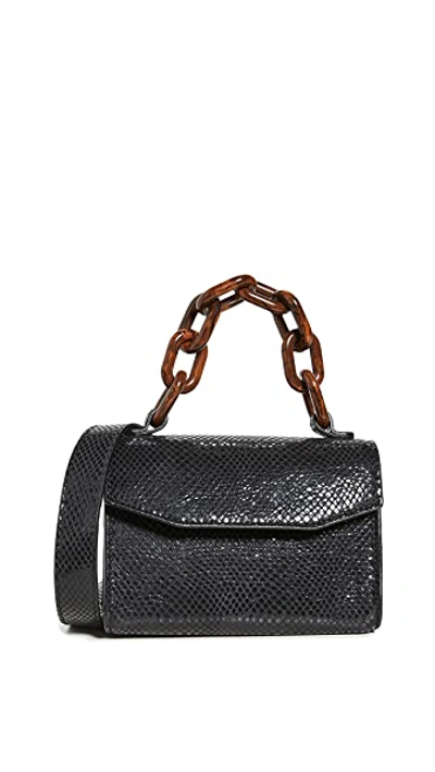 Shop Ganni Mini Satchel In Black