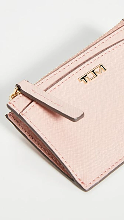 Shop Tumi Belden Zip Card Case In Blush