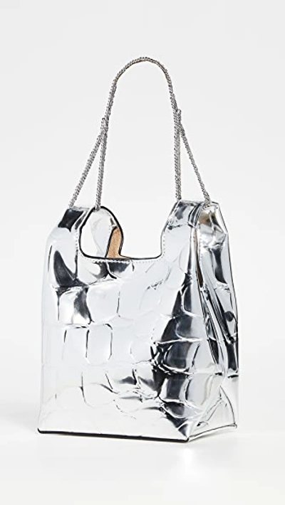 Shop Hayward Mini Chain Bag In Silver Mirror