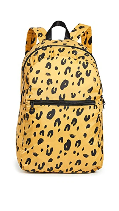 Shop Baggu Packable Backpack In Leopard