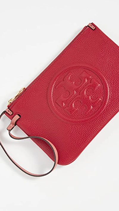 Shop Tory Burch Perry Bombe Wristlet In Red Apple