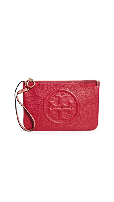 Shop Tory Burch Perry Bombe Wristlet In Red Apple