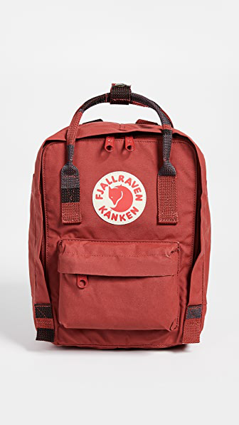 kanken deep red random blocked