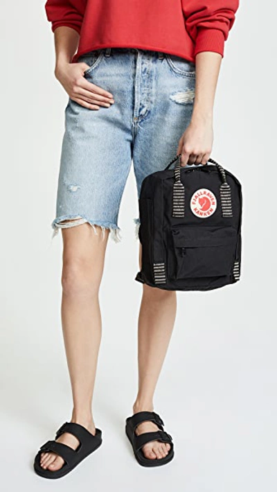 Shop Fjall Raven Kanken Mini Backpack In Black/striped