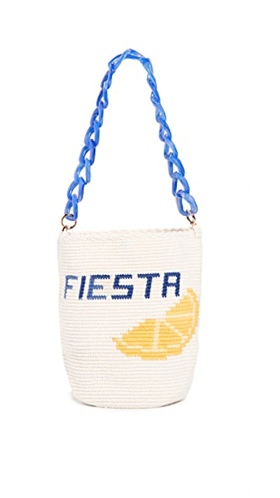 Shop Soraya Hennessy Fiesta Siesta Midi Bucket Bag In Natural