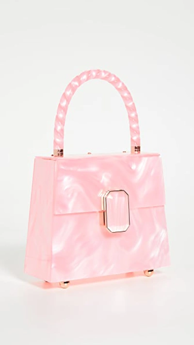 Shop Sophia Webster Patti Top Handle Bag In Marble Pink