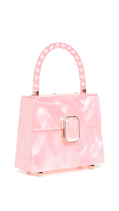 Shop Sophia Webster Patti Top Handle Bag In Marble Pink