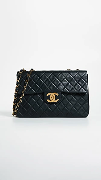 Pre-owned Chanel Jumbo 2.55 Shoulder Bag In Black