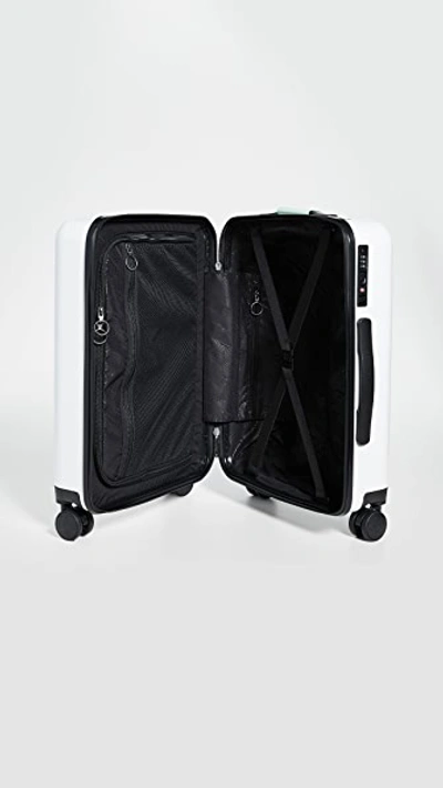 Shop Off-white Arrow Trolley Suitcase In White