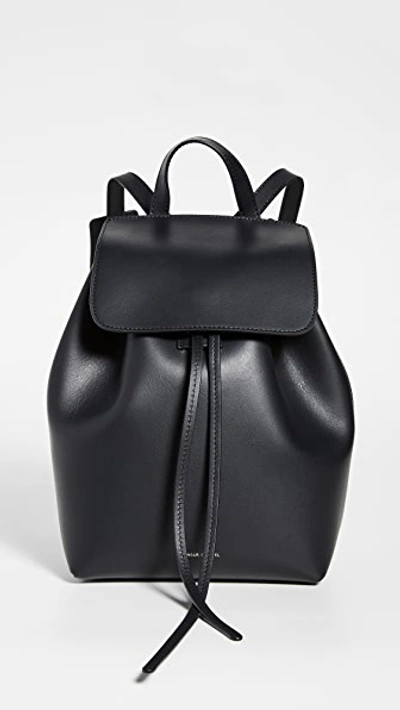 Shop Mansur Gavriel Mini Backpack In Black/flamma