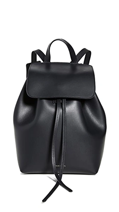 Shop Mansur Gavriel Mini Backpack In Black/flamma