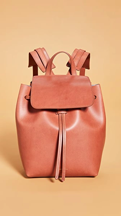 Shop Mansur Gavriel Mini Backpack In Brandy/avion