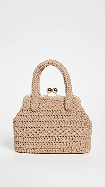 Shop Caterina Bertini Woven Lady Bag In Gold