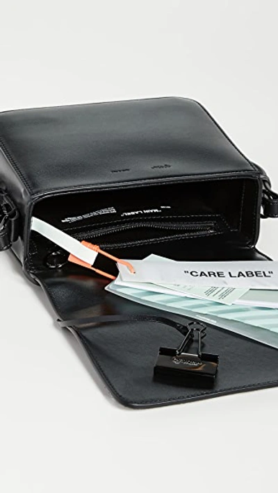 Shop Off-white Diagonal Crystal Flap Bag In Black Dark Crystal