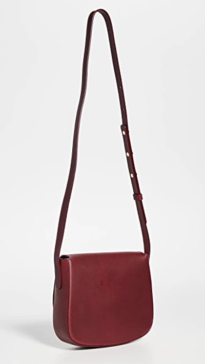 Shop Mansur Gavriel Crossbody Bag In Bordo