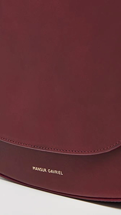 Shop Mansur Gavriel Crossbody Bag In Bordo