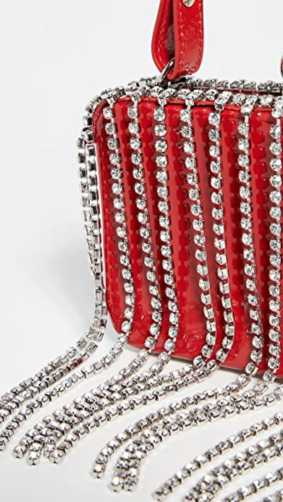 Shop Area Crystal Fringe Phone Clutch In Red