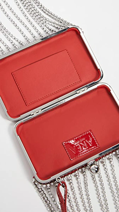 Shop Area Crystal Fringe Phone Clutch In Red