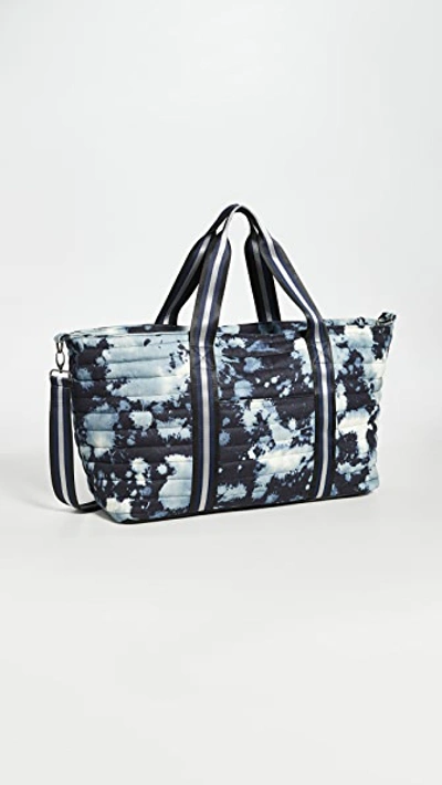 Think Royln Junior Wingman Tote Bag In Denim Tie Dye