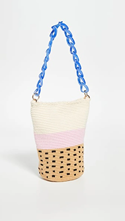 Shop Soraya Hennessy Fem Leopard Midi Bucket Bag In Abstract