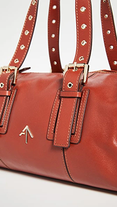 Shop Manu Atelier Tetra Bag In Redbole/brown