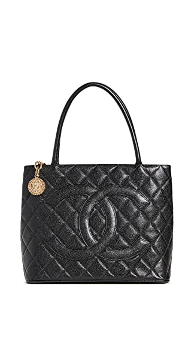 Pre-owned Chanel Medallion Tote (previously Owned) In Black
