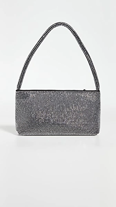 Shop Loeffler Randall Marleigh Beaded Baguette Bag In Diamanate