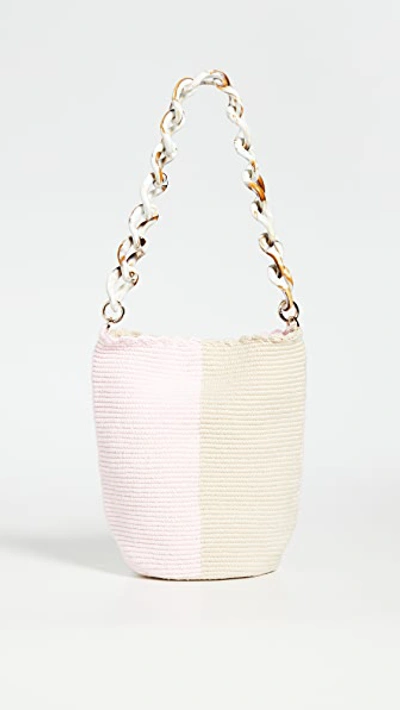 Shop Soraya Hennessy Pastel Colorblock Midi Bucket Bag