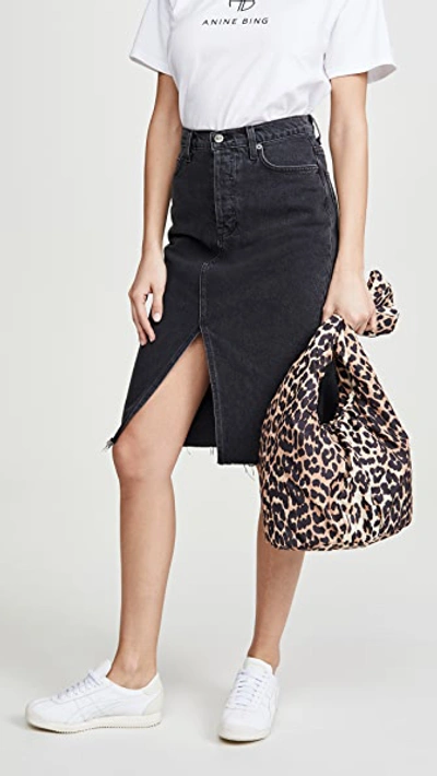 Shop Ganni Mini Leopard Shoulder Bag