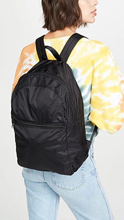 Shop Baggu Packable Backpack In Black